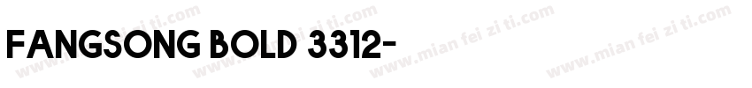 fangsong bold 3312字体转换